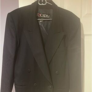 Preownded black wool ESCADA  MARGARETHA LEY SUIT JACKET SIZE 40
